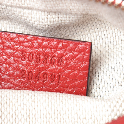 Gucci Pebbled Calfskin Small Soho Disco Bag Tabasco Red 9 of 9
