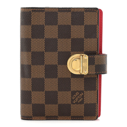 Louis Vuitton Damier Ebene Koala Small Ring Agenda Cover Red 1 of 11