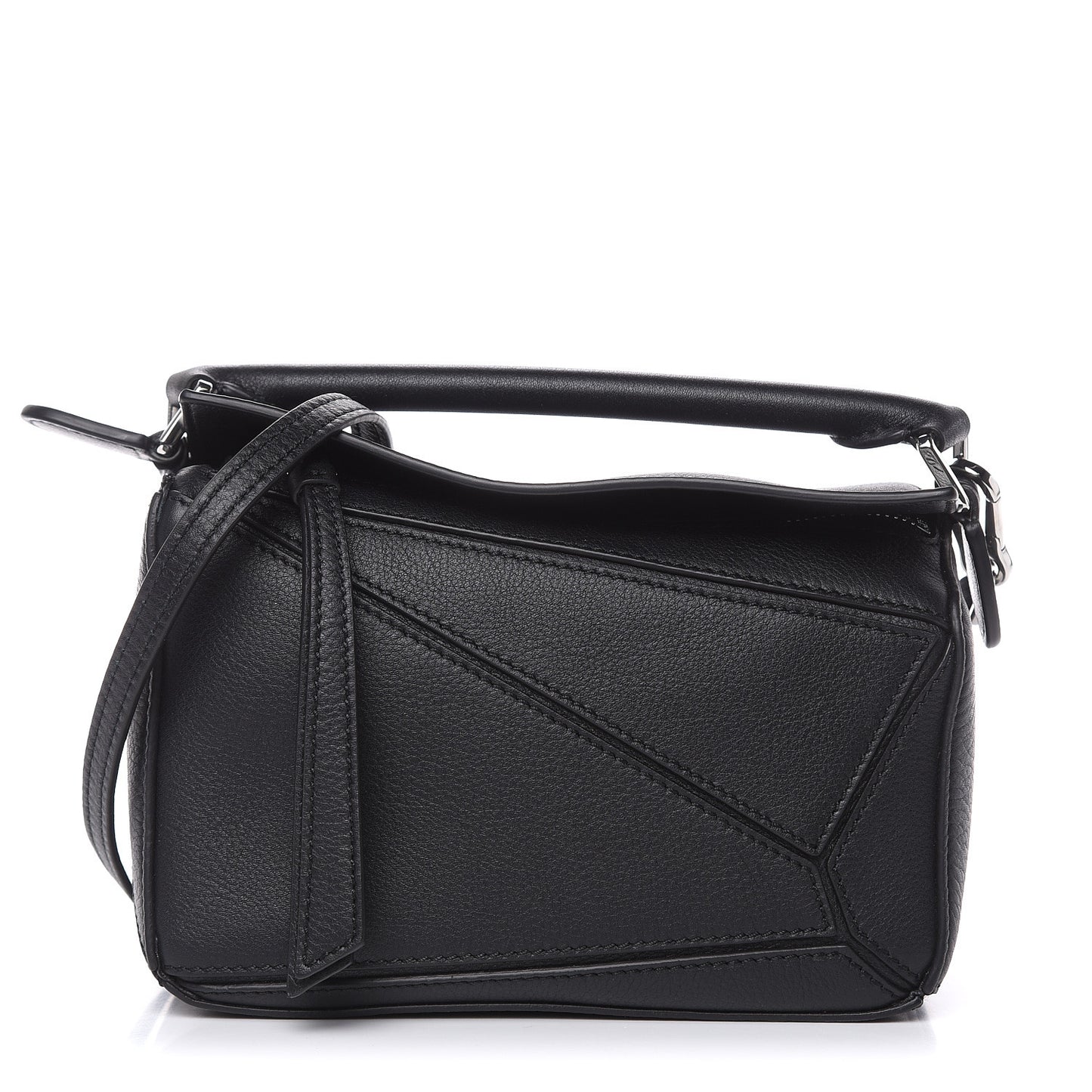 Calfskin Mini Puzzle Bag Black