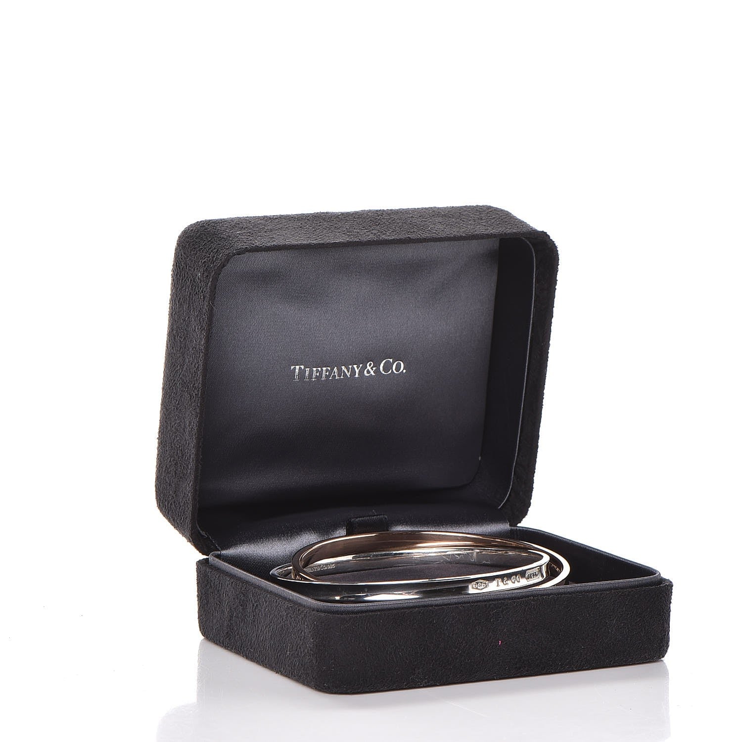 Tiffany 18K Rose Gold Sterling Silver Interlocking Bangle Bracelet 5 of 5