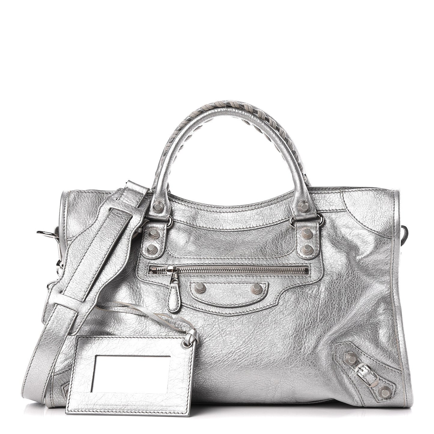 Agneau Giant 12 Silver Hardware City Gris Aluminum