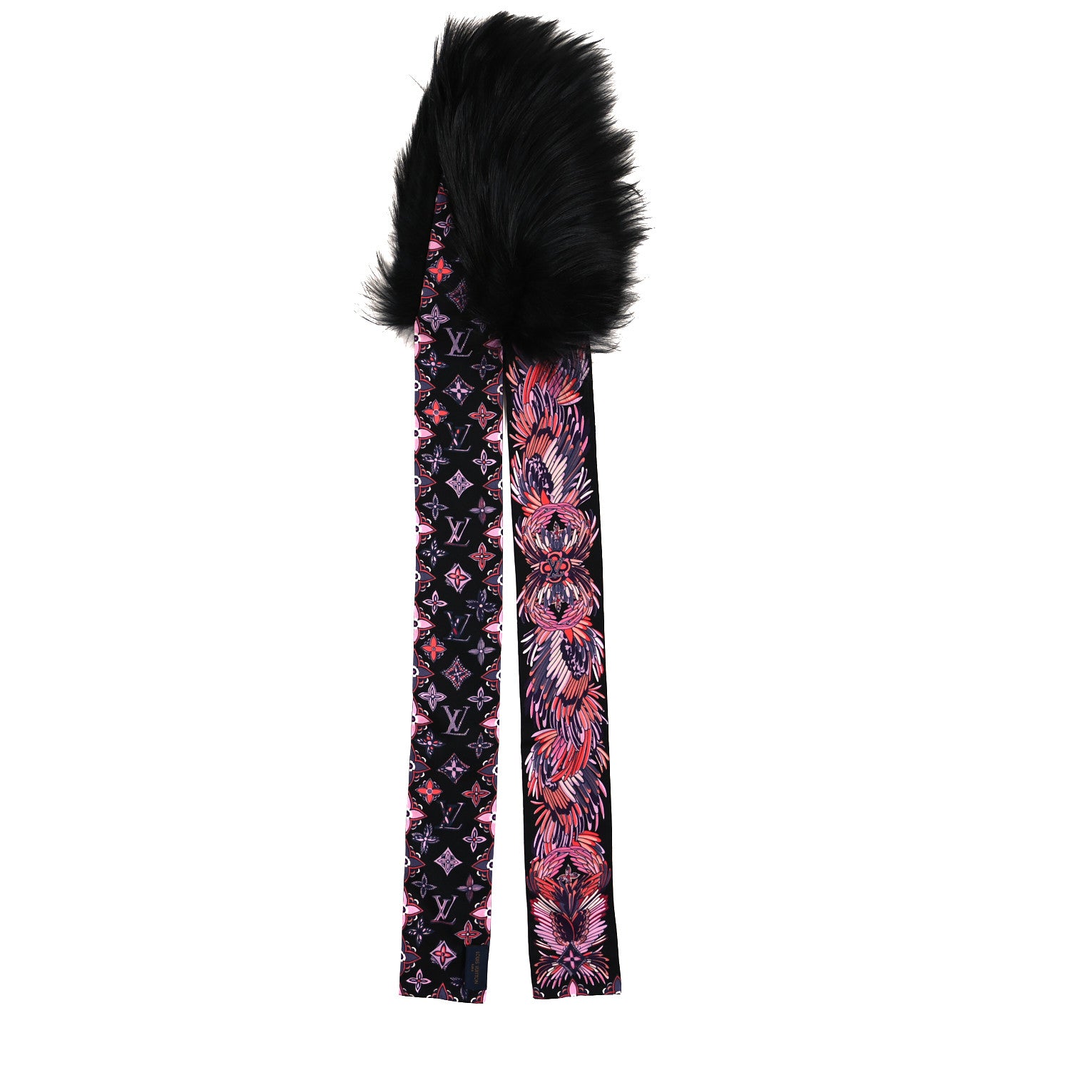 Louis Vuitton Silk Fox Fur Innocence Bandeau Black 2 of 3