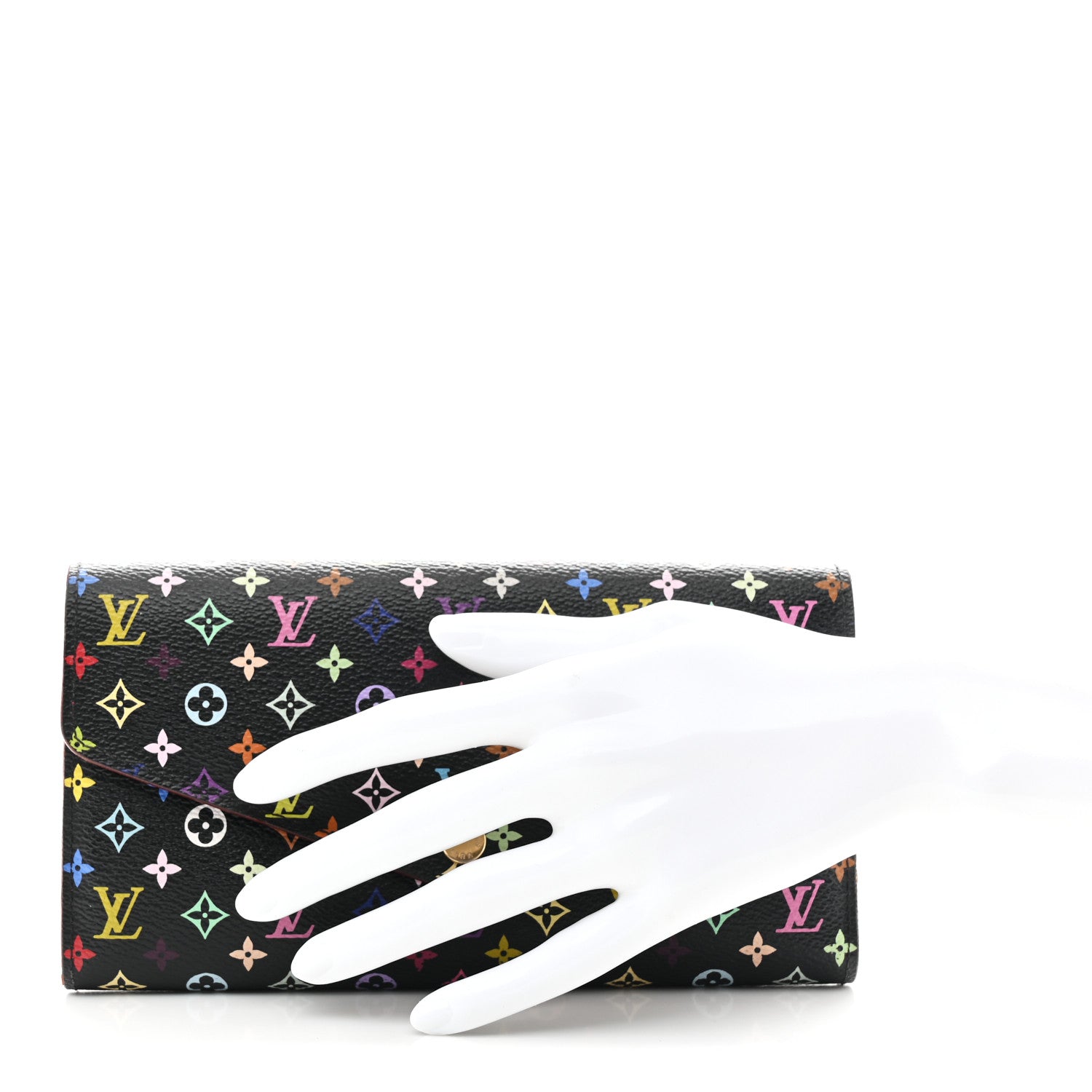 Louis Vuitton Monogram Multicolor Sarah Wallet NM Black Grenade 2 of 7
