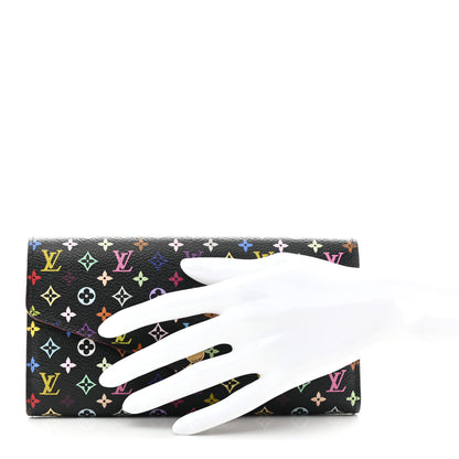 Louis Vuitton Monogram Multicolor Sarah Wallet NM Black Grenade 2 of 7