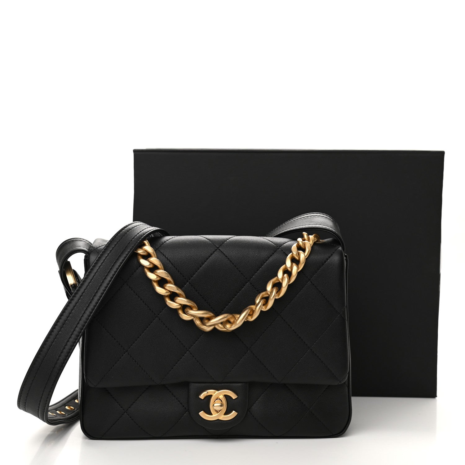 Chanel Calfskin Stitched Easy Mood Flap Black 11 of 11