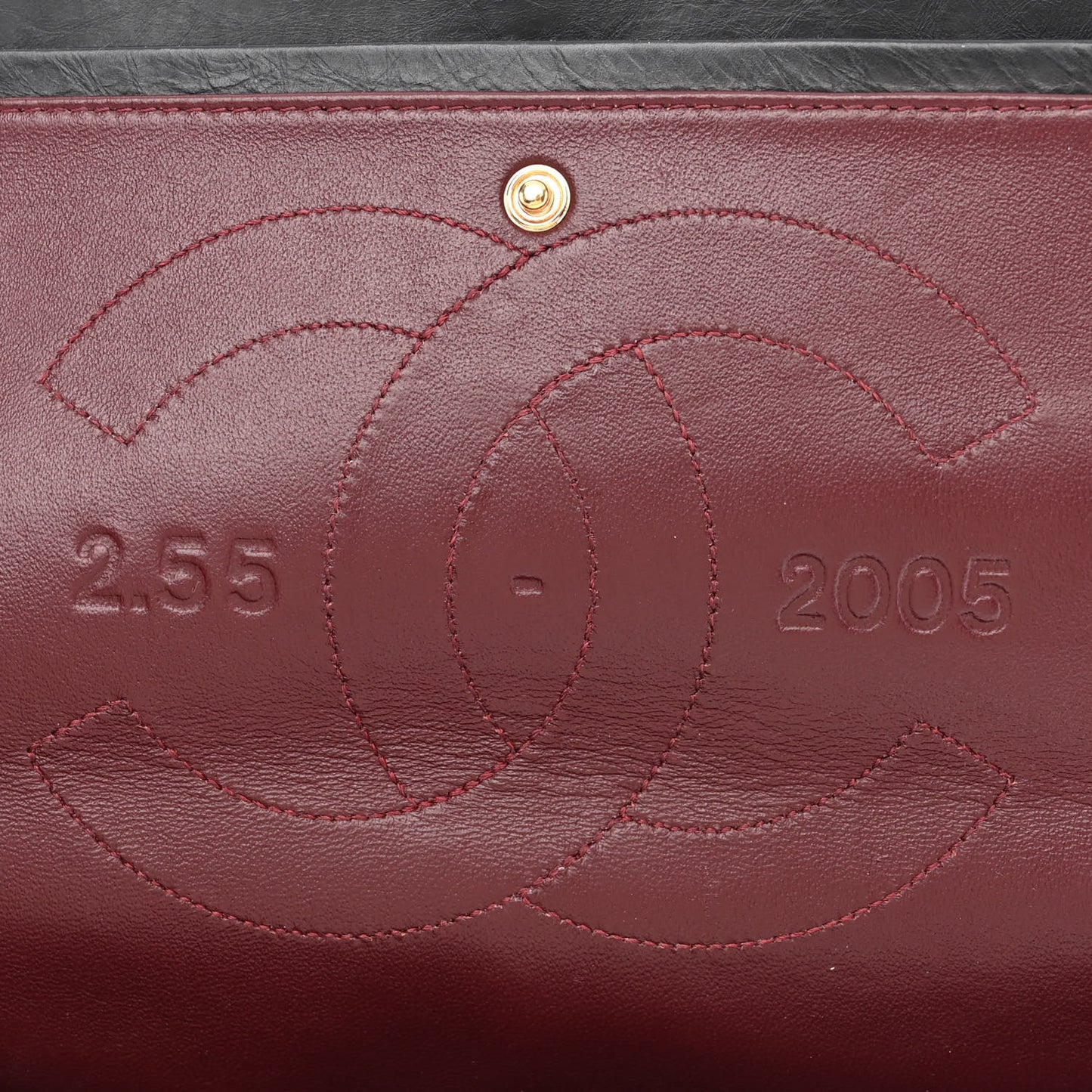 Aged Calfskin Quilted 50th Anniversary 2.55 Reissue 227 Flap Black