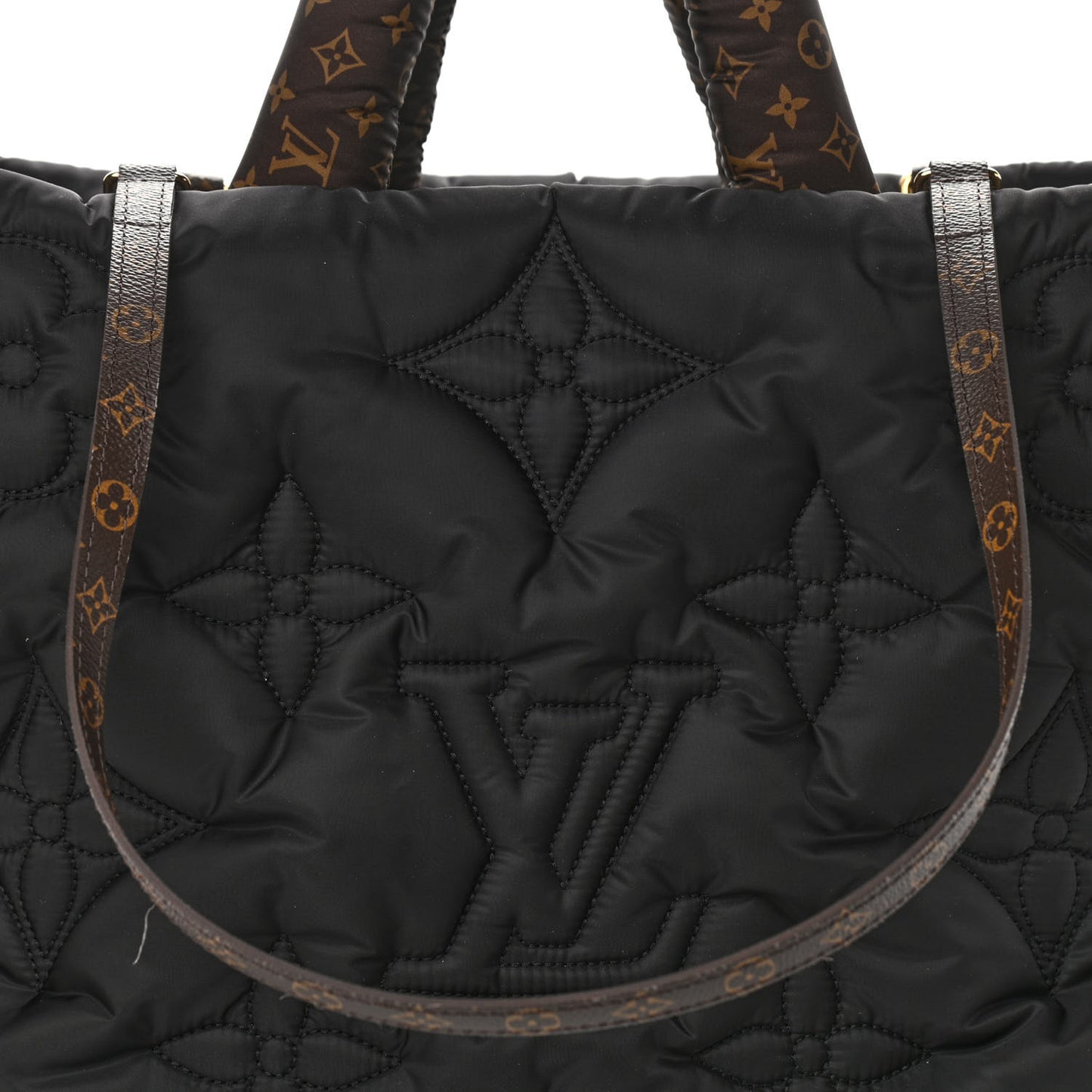 Econyl Monogram Pillow Giant Onthego GM Black