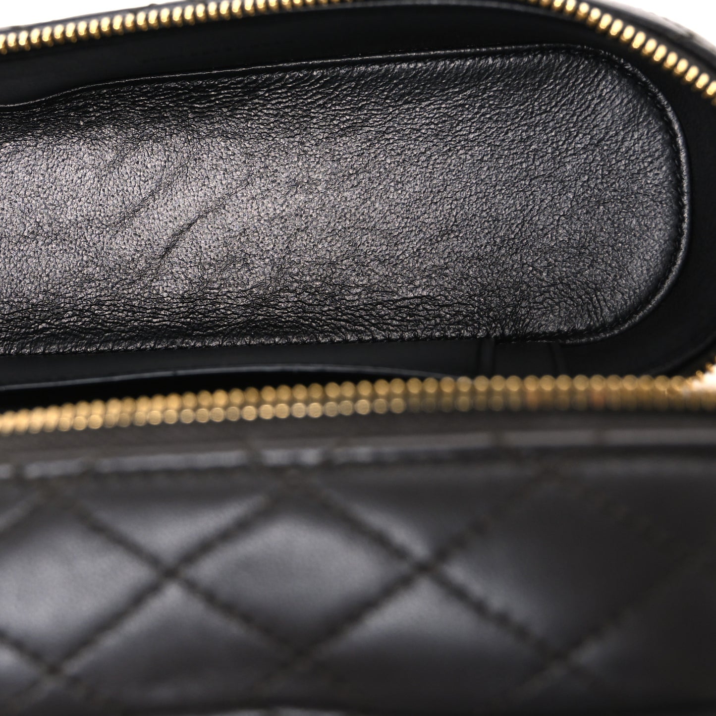 Lambskin Quilted Mini Gaby Vanity Case Light Musk