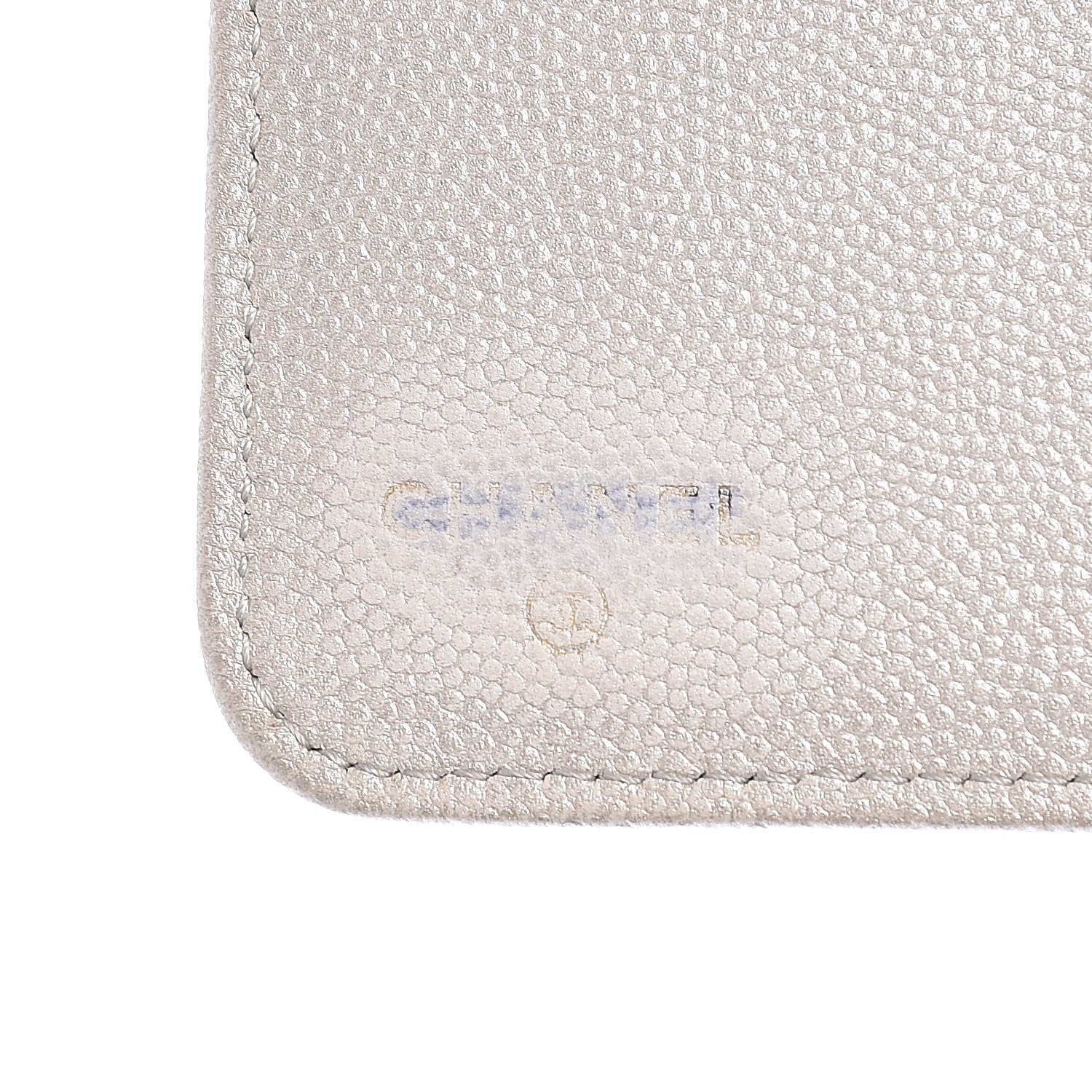 Chanel Metallic Caviar Sevruga iPad Case Silver 6 of 8