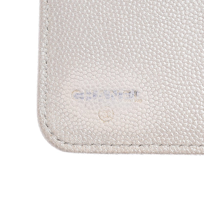 Chanel Metallic Caviar Sevruga iPad Case Silver 6 of 8