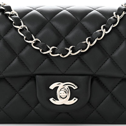 Chanel Lambskin Quilted Mini Rectangular Flap Black 8 of 11