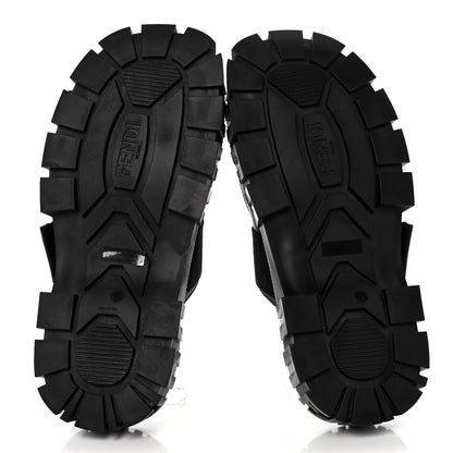 Fendi Fabric FF Mens Fendi Force Lug Sole Sandals 6 Black 5 of 9