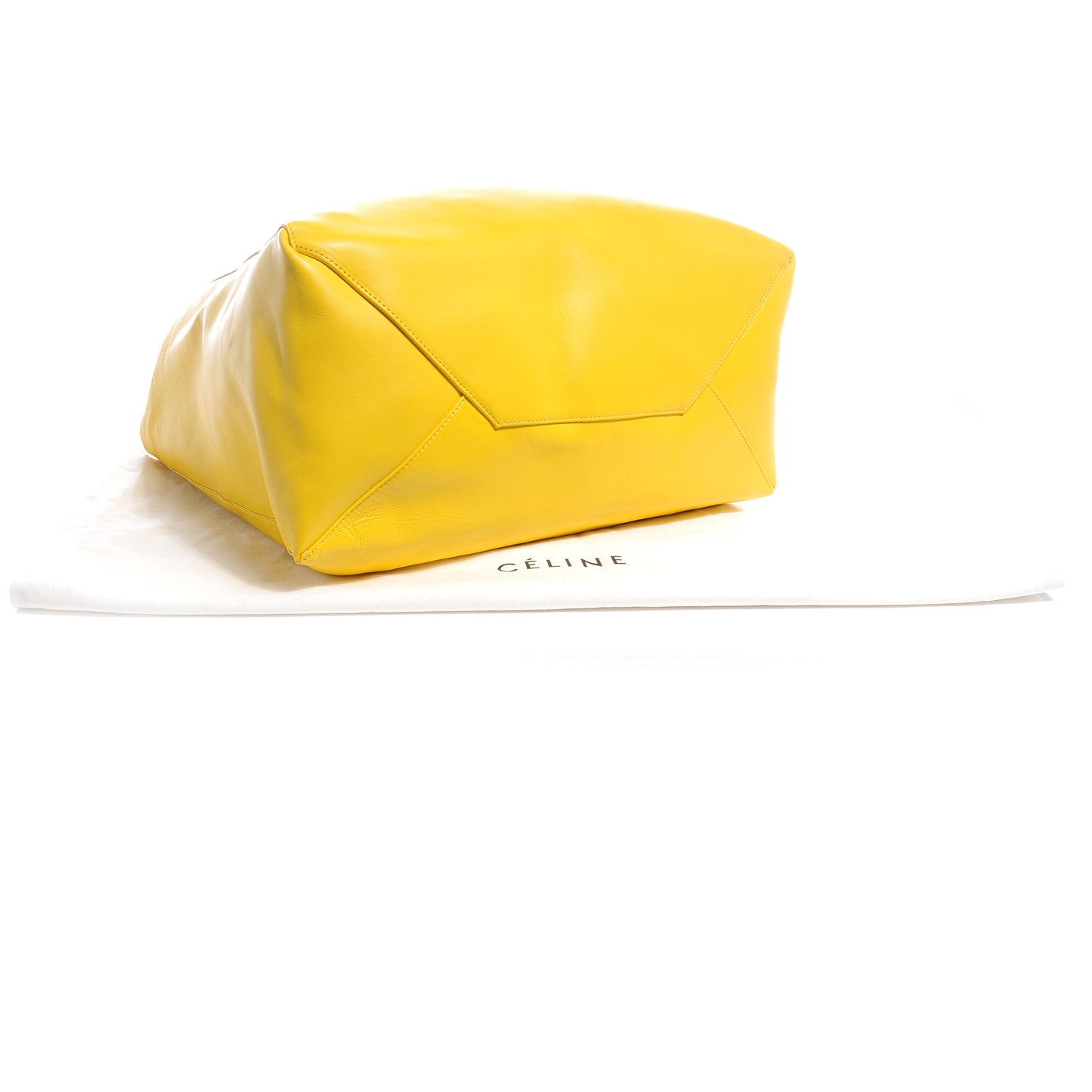 Leather Horizontal Cabas Sun Yellow