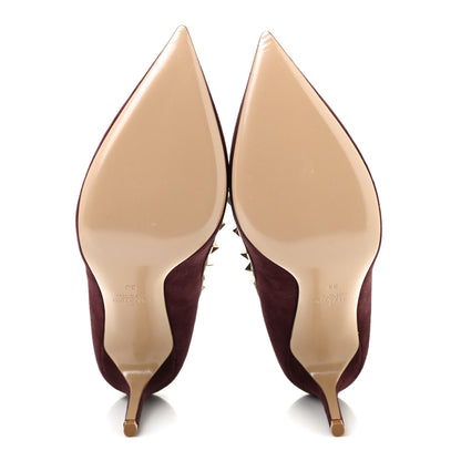 Valentino Garavani Suede Rockstud 85mm Pumps 39 Camelia 5 of 14