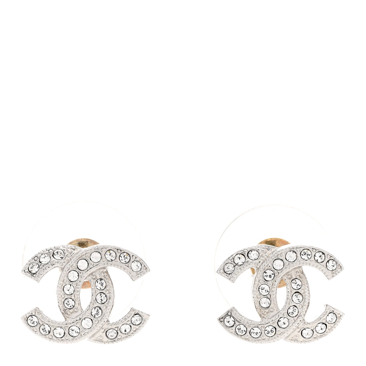 Crystal CC Earrings Silver