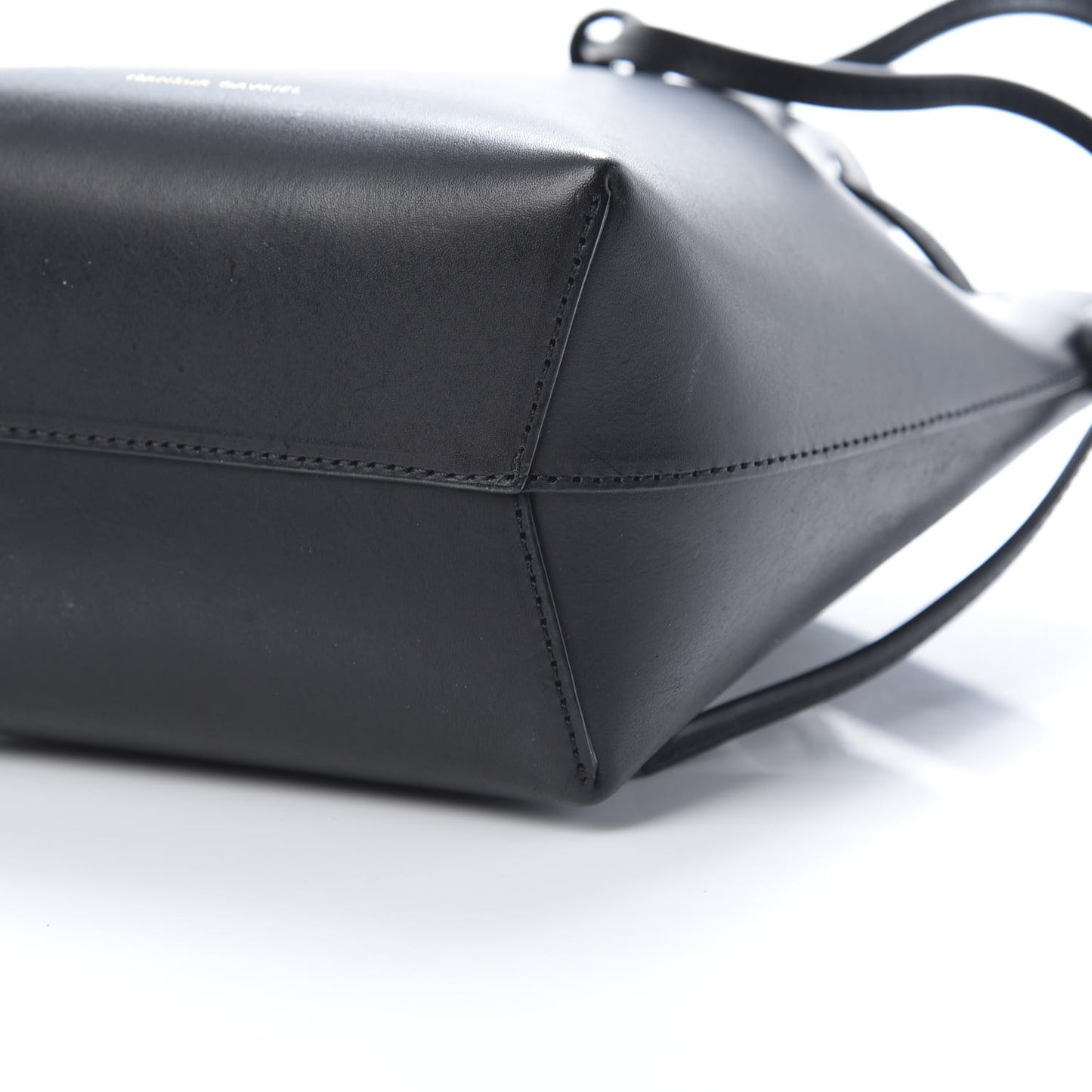 Calfskin Mini Bucket Bag Black Flamma