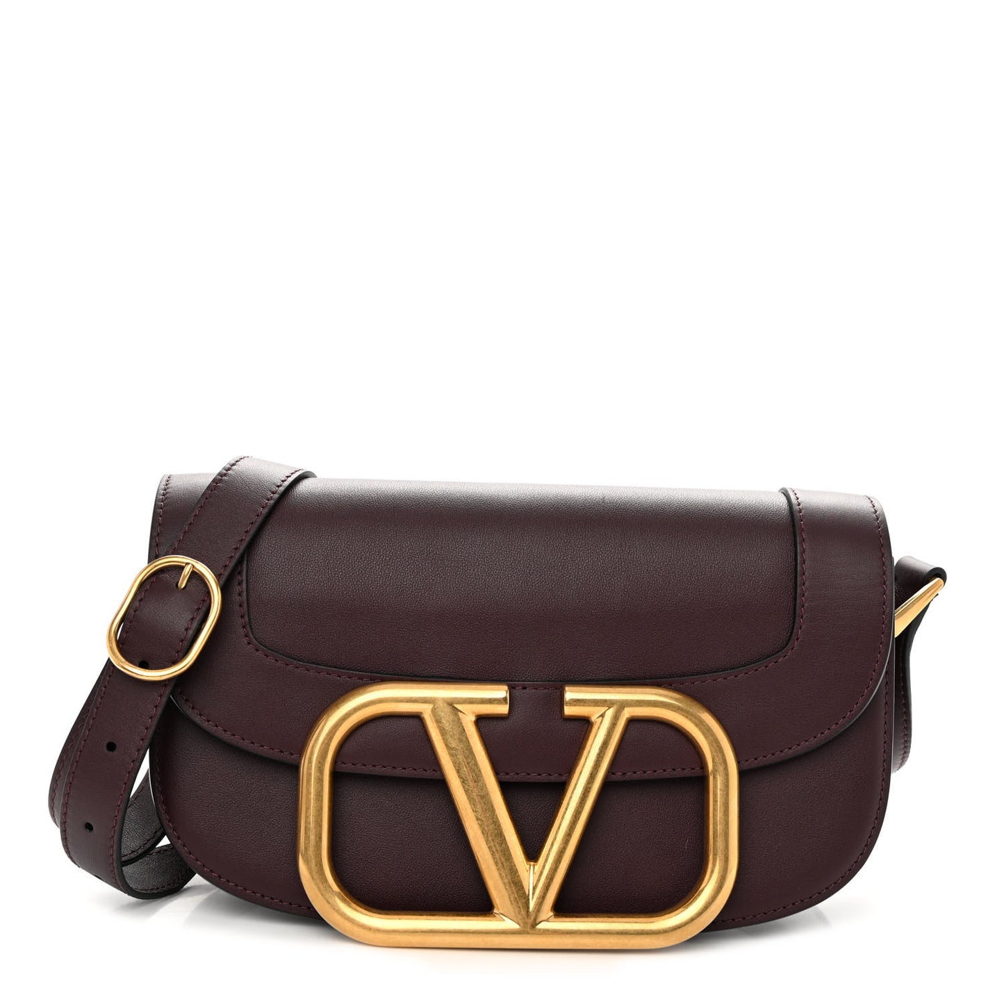 Smooth Calfskin Supervee Shoulder Bag Rubin