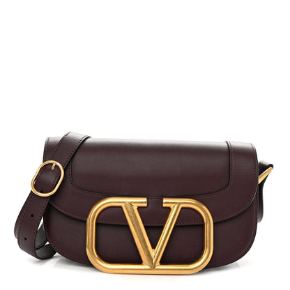 Valentino Garavani Smooth Calfskin Supervee Shoulder Bag Rubin 1 of 9