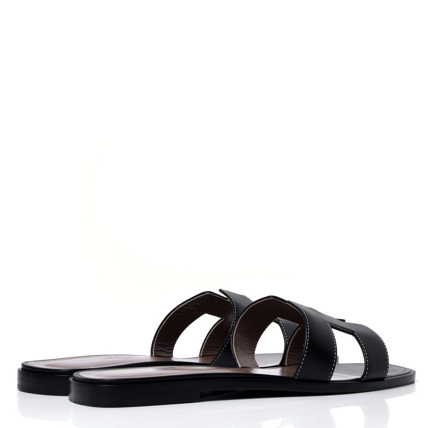 Box Calfskin Oran Sandals 38.5 Black