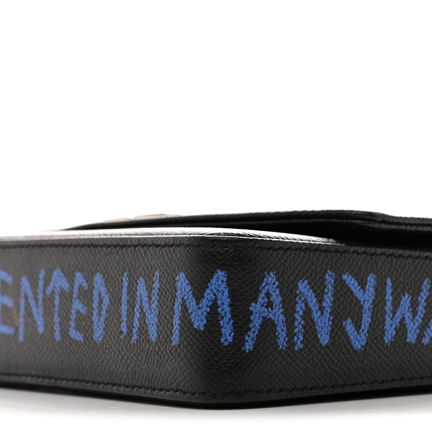 Balenciaga Grained Calfskin Graffiti BB Chain Wallet Black Bleu Violet 11 of 13