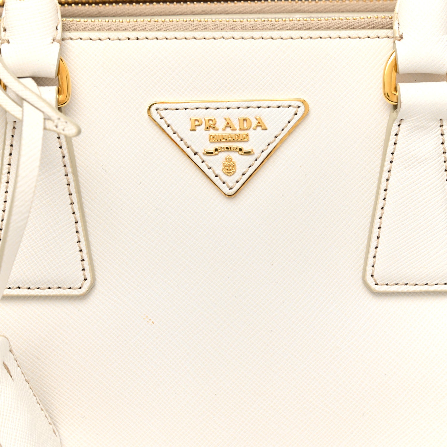 Prada Saffiano Lux Small Galleria Double Zip Tote White 7 of 17