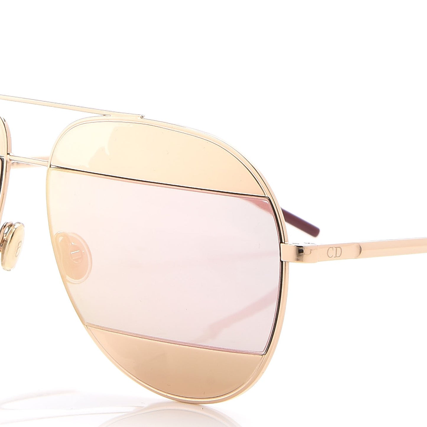 Split 1 Aviator Sunglasses Rose Gold