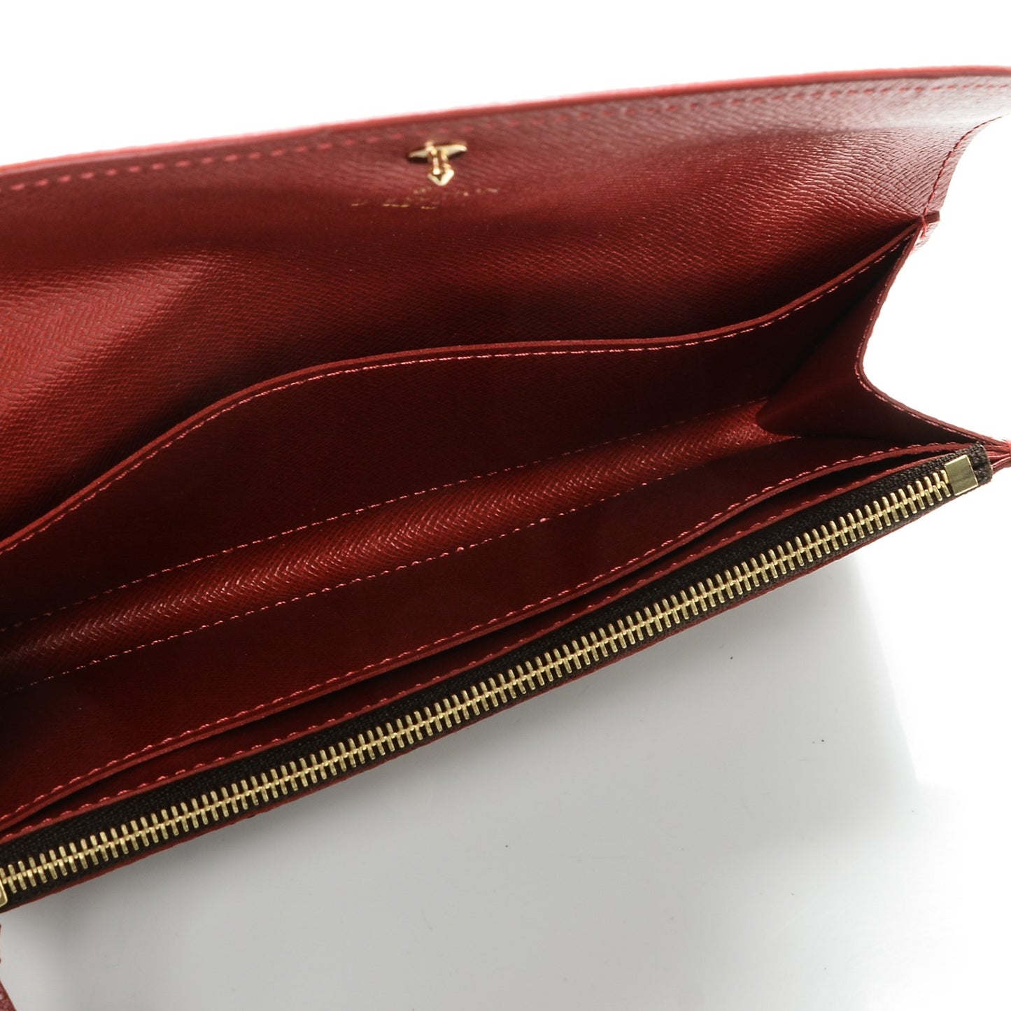 Damier Ebene Caissa Wallet Cherry
