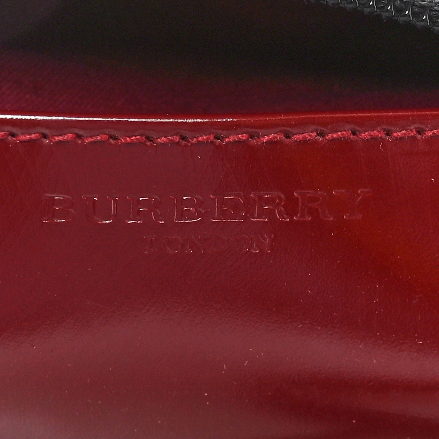 Denim Vintage Check Top Handle Patch Tote Red