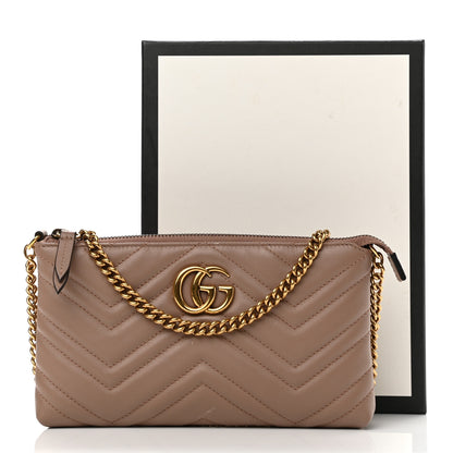 Gucci Calfskin Matelasse Mini GG Marmont Chain Bag Porcelain Rose 16 of 16