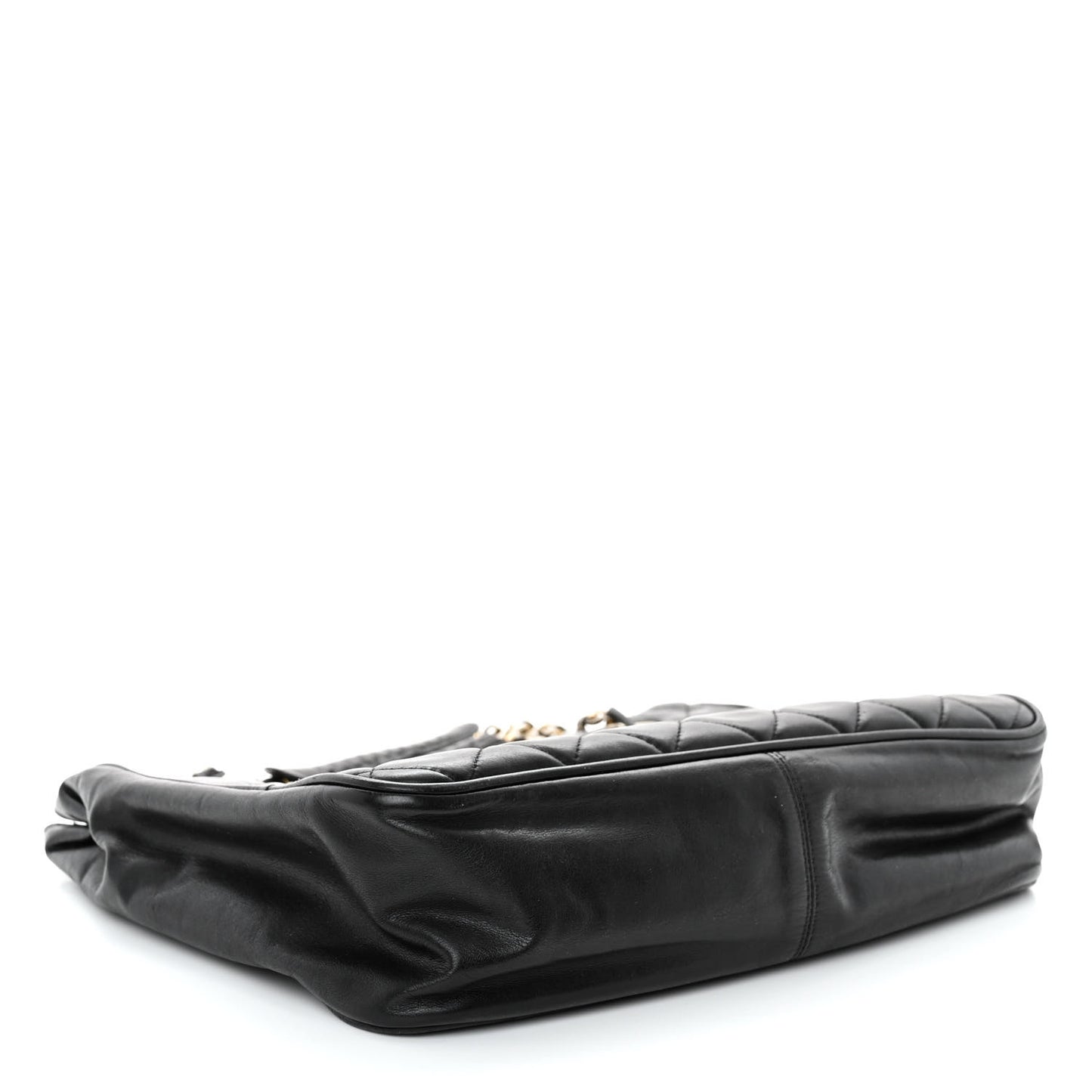 Lambskin Quilted Shoulder Bag Black