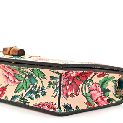 Gucci New Shangai Calfskin Floral Print Mini Diana Chain Bag Multicolor 17 of 21