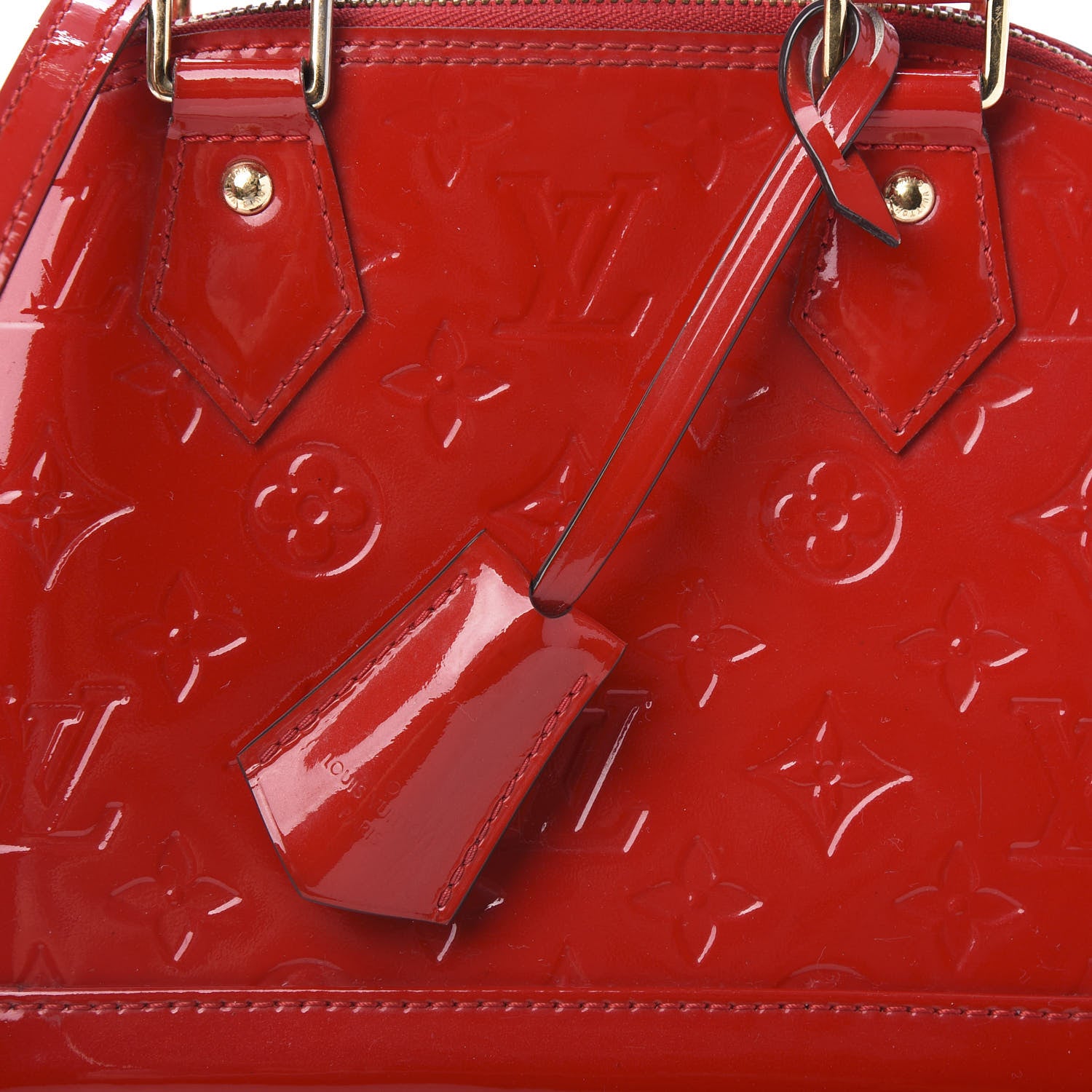 Louis Vuitton Vernis Alma BB Cherry 9 of 9