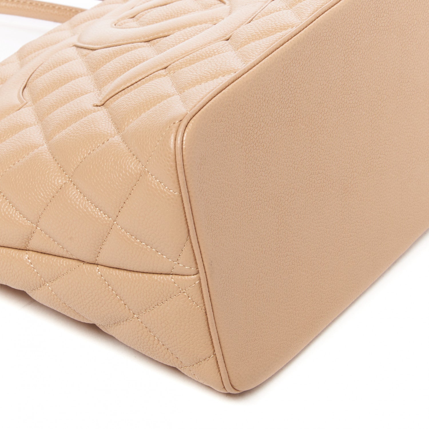 Chanel Caviar Quilted Medallion Tote Beige 5 of 9