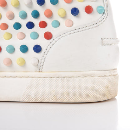Christian Louboutin Calfskin Louis Spikes Flat Sneakers 40 White Multi 14 of 26