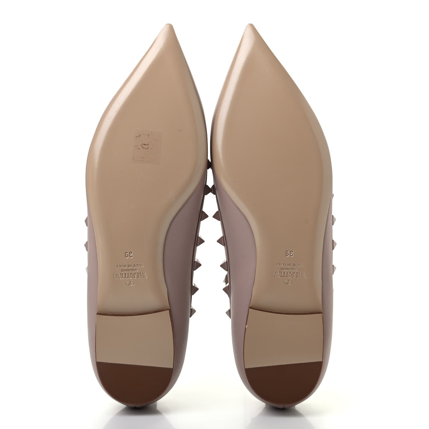 Valentino Garavani Nappa Rockstud Cage Ballerina Flats 39 Poudre 6 of 8