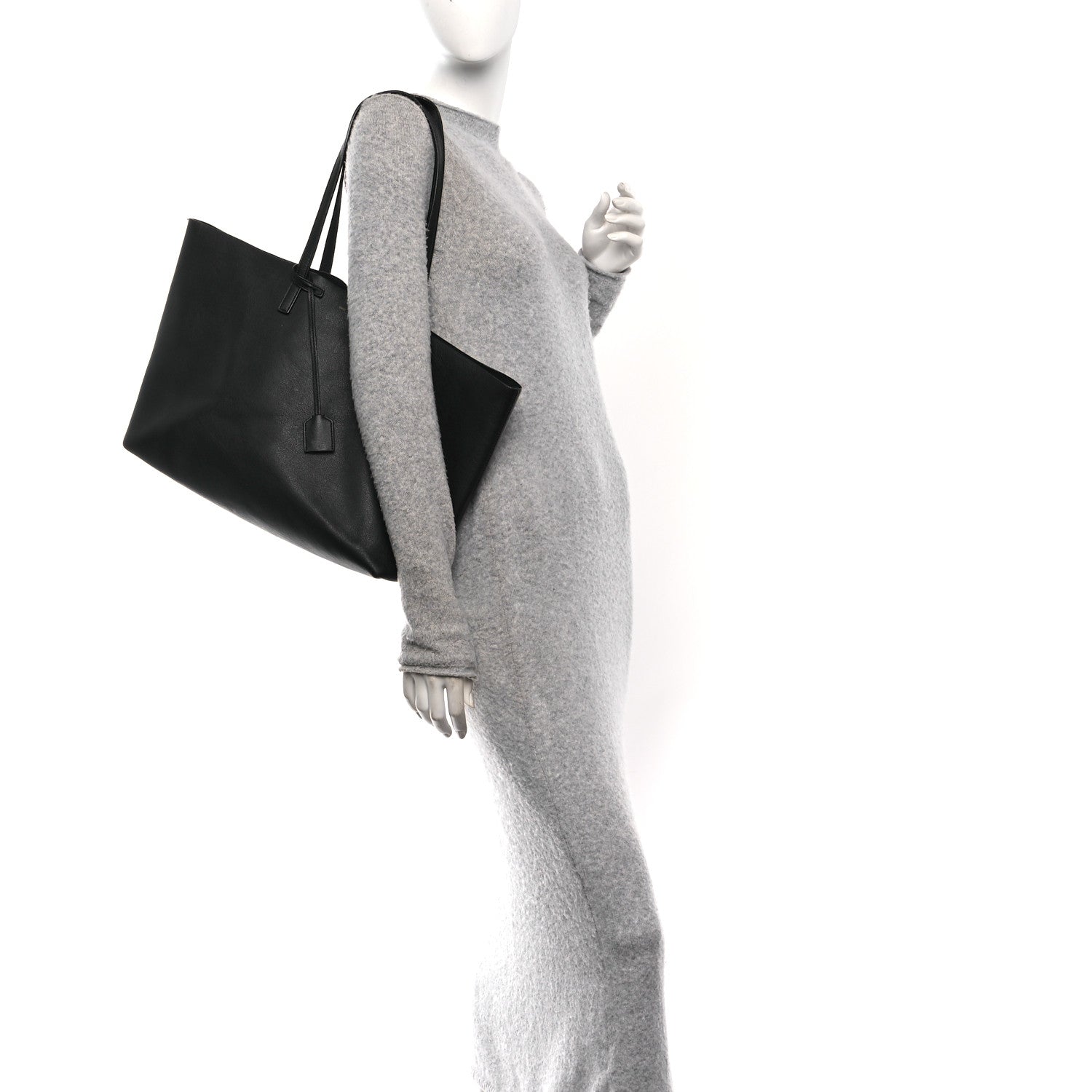 Saint Laurent Calfskin Large Shopping Tote Black 2 of 13