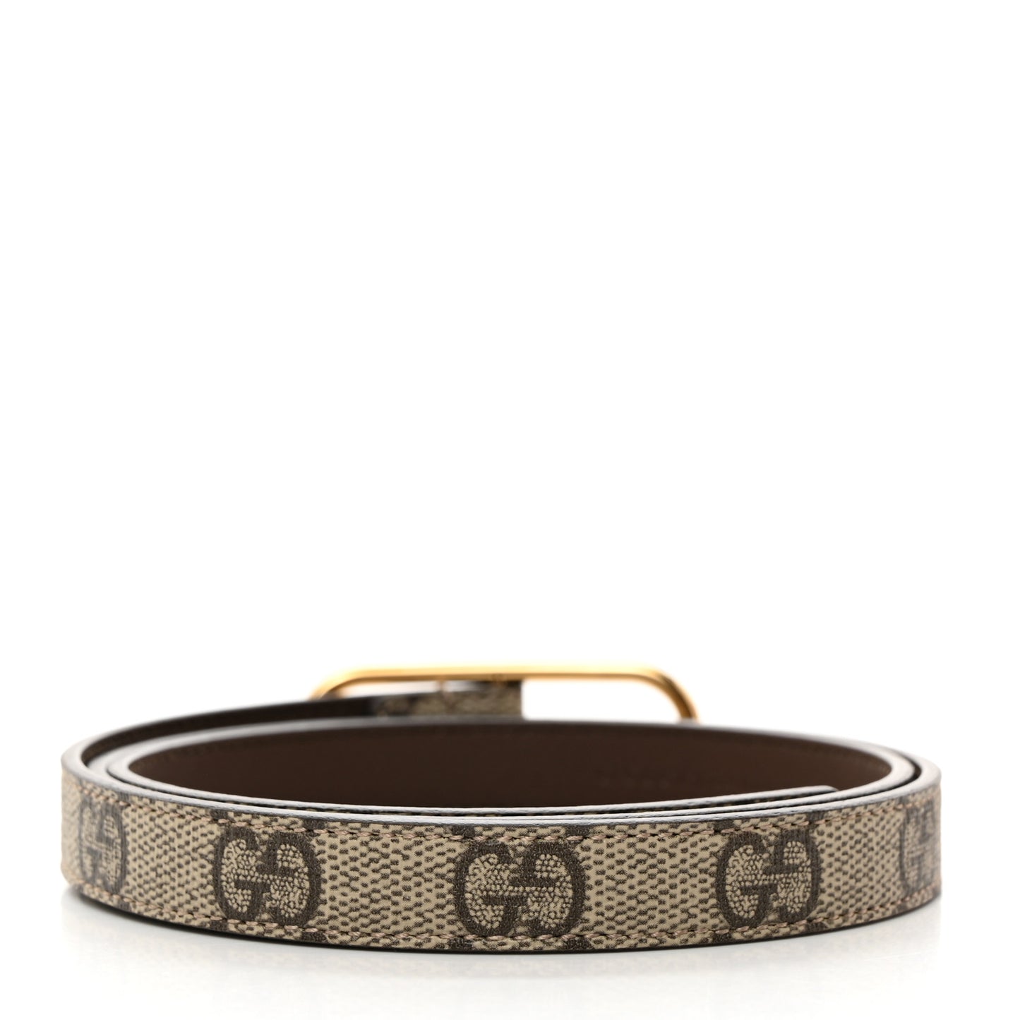 GG Supreme Monogram Jackie 1961 15mm Belt 80 32 Beige Brown