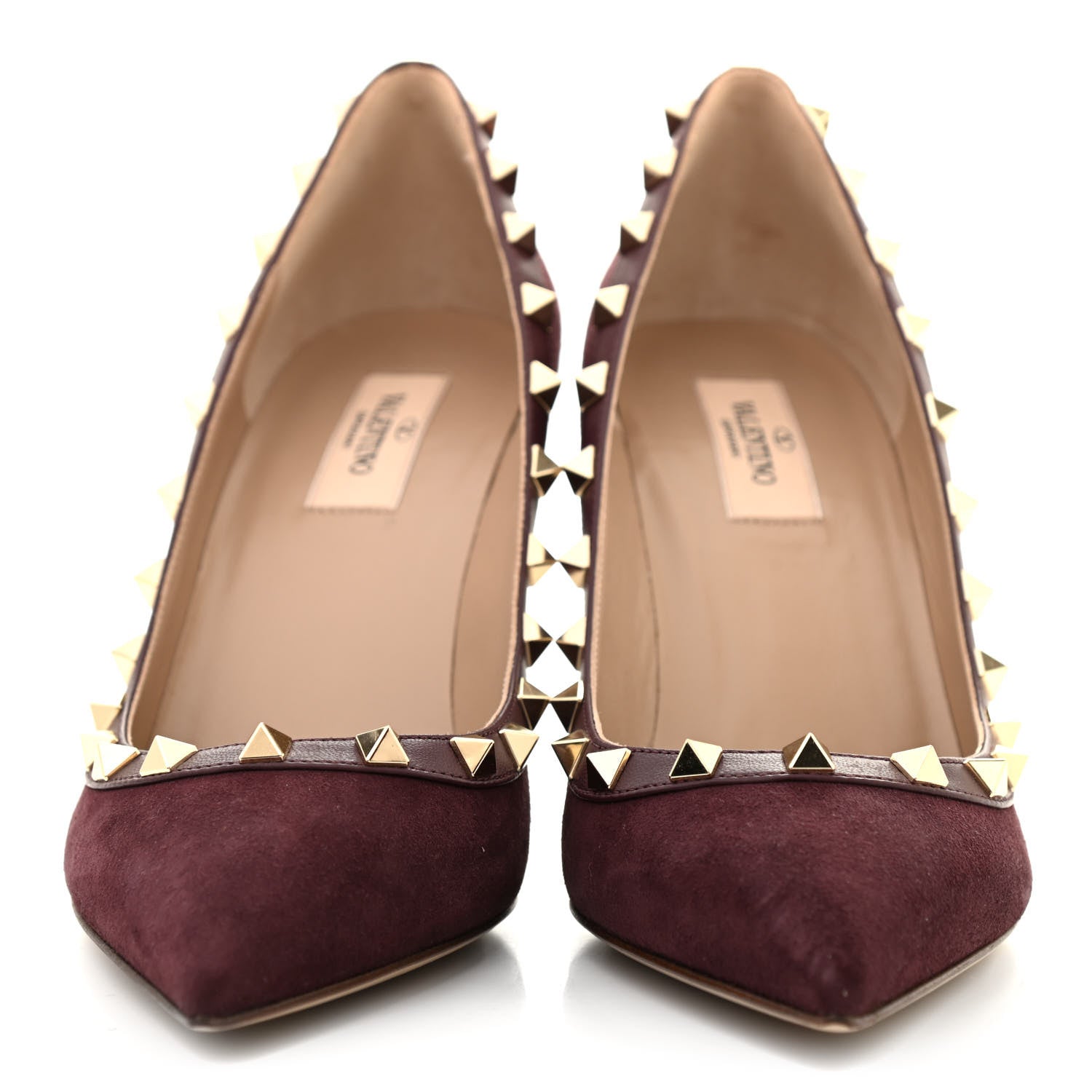 Valentino Garavani Suede Rockstud 85mm Pumps 39 Camelia 2 of 14