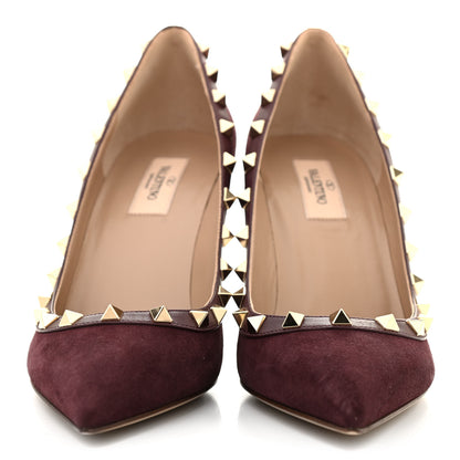 Valentino Garavani Suede Rockstud 85mm Pumps 39 Camelia 2 of 14