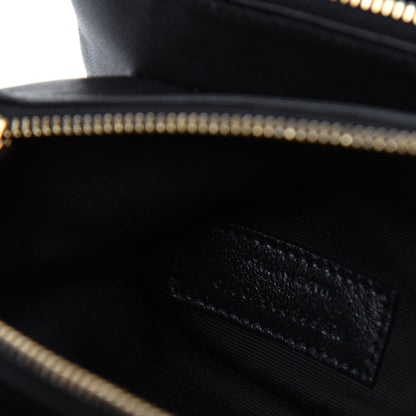 Saint Laurent Lambskin Diamond Quilted Monogram Angie Chain Bag Black 10 of 23