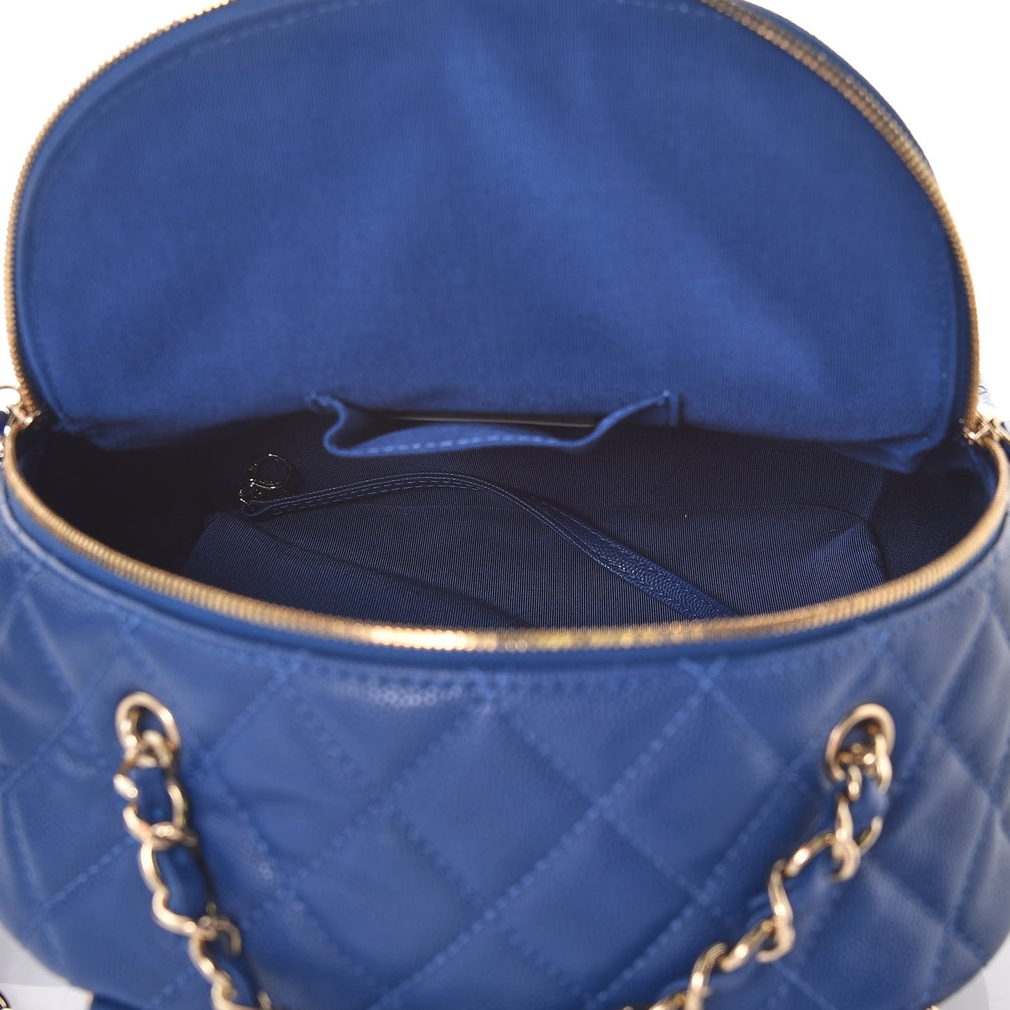 Caviar Quilted Large CC Day Backpack Blue