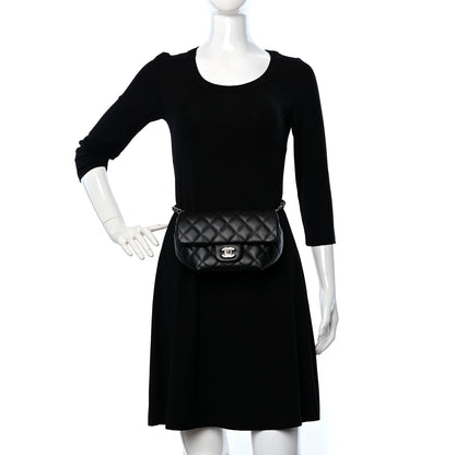 Chanel Calfskin Quilted CC Uniform Flap Belt Bag Black 2 of 10