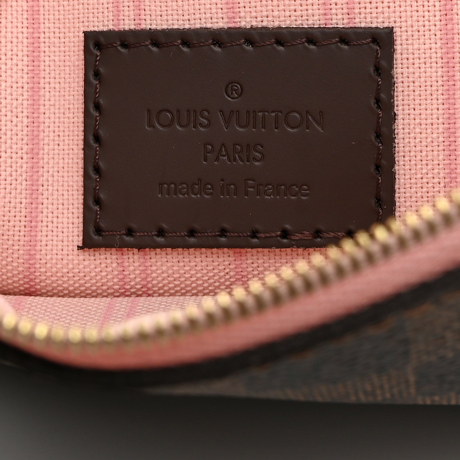 Louis Vuitton Damier Ebene Neverfull MM GM Pochette Rose Ballerine 6 of 6