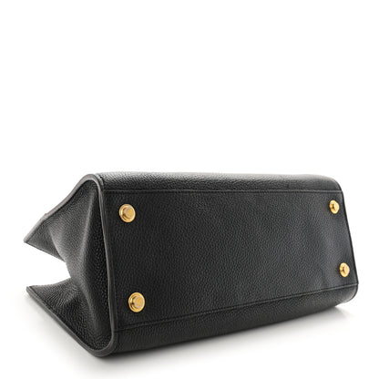 Louis Vuitton Calfskin City Steamer EW Black Gold 4 of 12