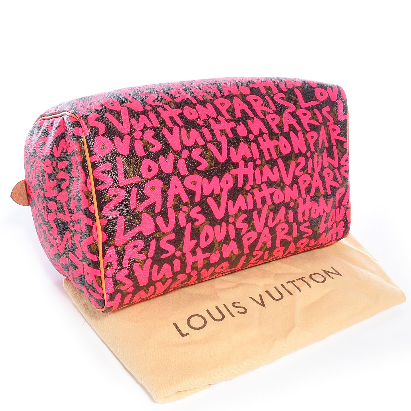 Monogram Graffiti Speedy 30 Fuchsia