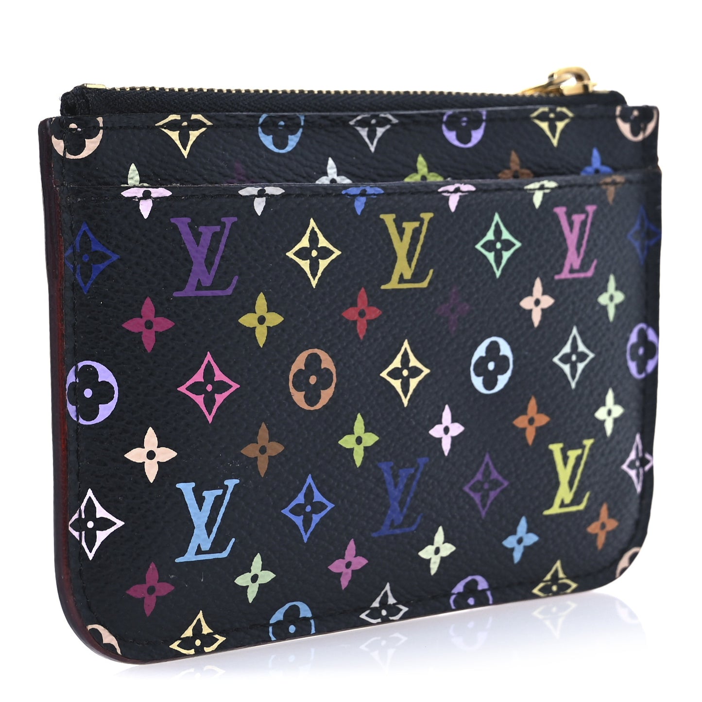 Monogram Multicolor Key Pouch Black Violet