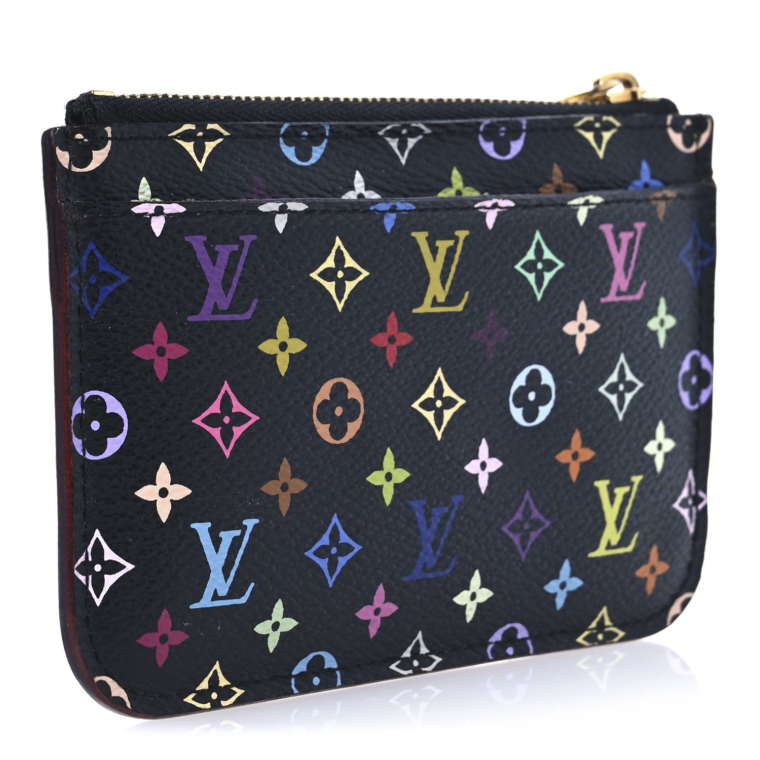 Louis Vuitton Monogram Multicolor Key Pouch Black Violet 3 of 10