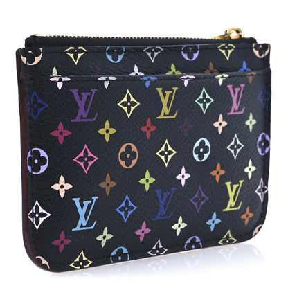 Louis Vuitton Monogram Multicolor Key Pouch Black Violet 3 of 10