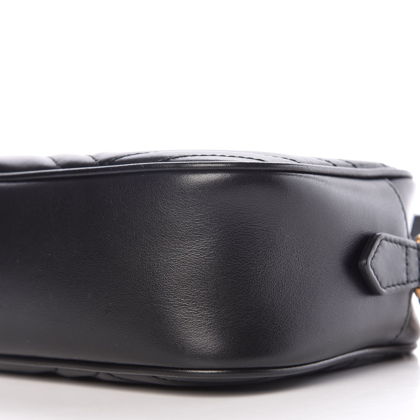 Calfskin Matelasse Small GG Marmont Chain Shoulder Bag Black