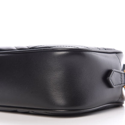 Gucci Calfskin Matelasse Small GG Marmont Chain Shoulder Bag Black 9 of 9